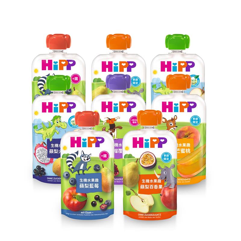 【蝦皮直營】HiPP 喜寶生機水果趣100g/包 果泥 100%有機水果 寶寶副食品 寶寶果泥