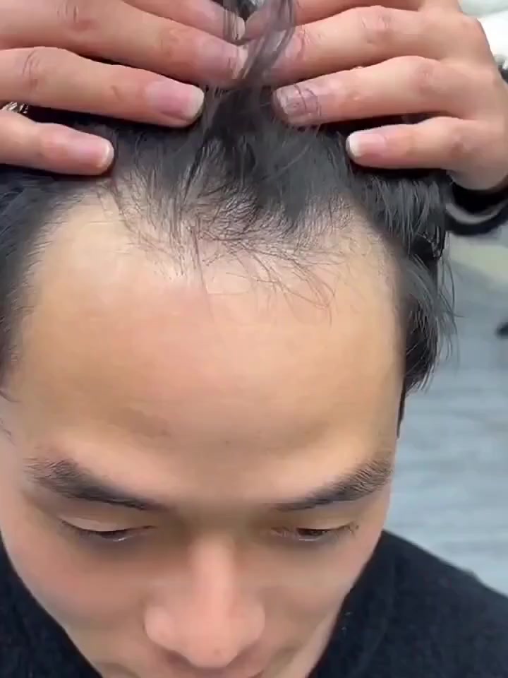 隔日達 男士韓版微分紋理碎蓋假髮 蓬鬆自然假髮片 蓬鬆隱形透氣假髮片 假髮髮片 髮際線假髮 假髮真髮 遮禿頂假髮