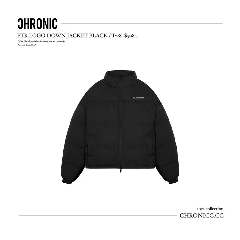 （售出）CHRONIC - FTR LOGO DOWN JACKET BLACK / T-28 /L /全新未拆 | 蝦皮購物