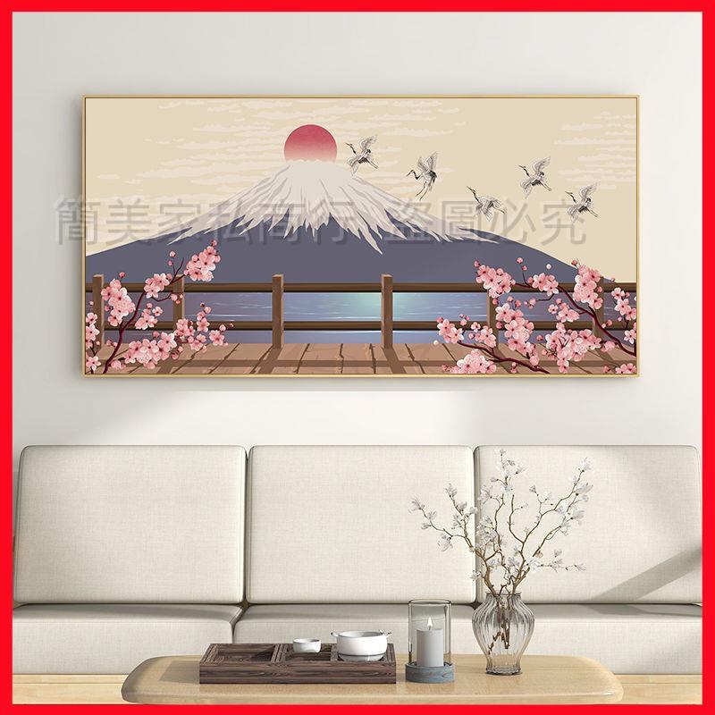 日式浮世繪富士山裝飾畫日系櫻花居酒屋餐廳掛畫仙鶴客廳壁畫| 蝦皮購物