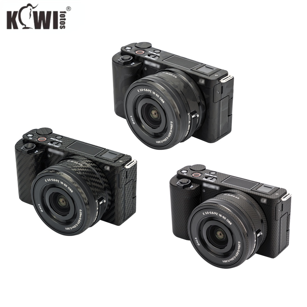 KIWI fotos 索尼ZVE10相機包膜Sony ZV-E10機身和16-50mm鏡頭3M無痕膠防