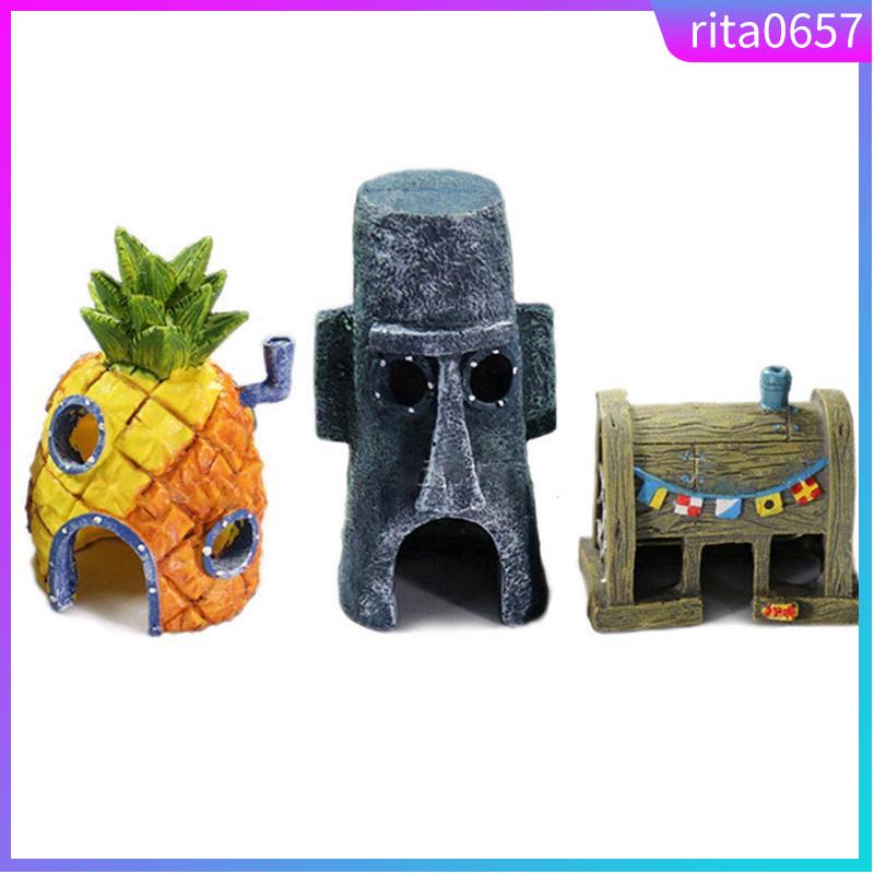 Resin Aquarium Decoration For SpongeBob Pineapple Squidward   Tw 11134201 23030 Eukh9z6cgvovbc