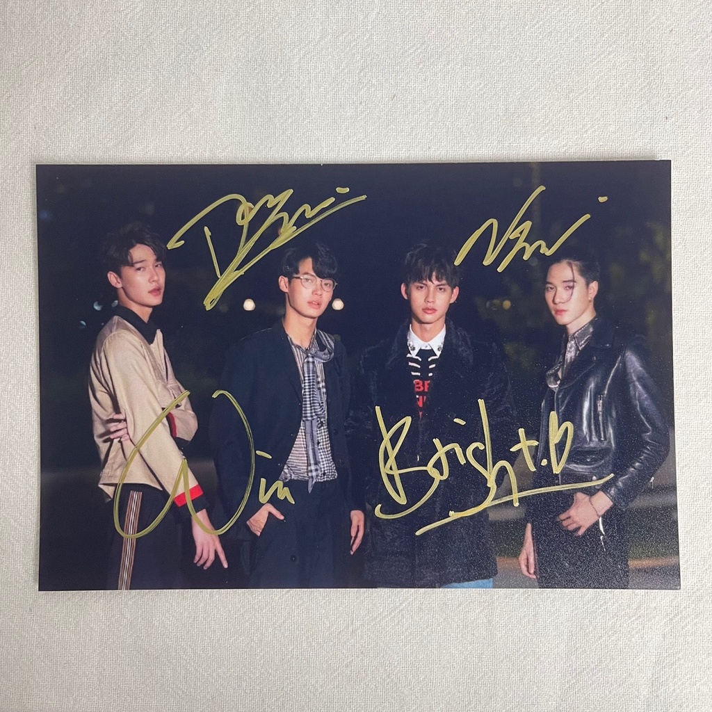 泰劇流星花園F4 bright win dew nani 親筆簽名宣傳照片非印刷| 蝦皮購物