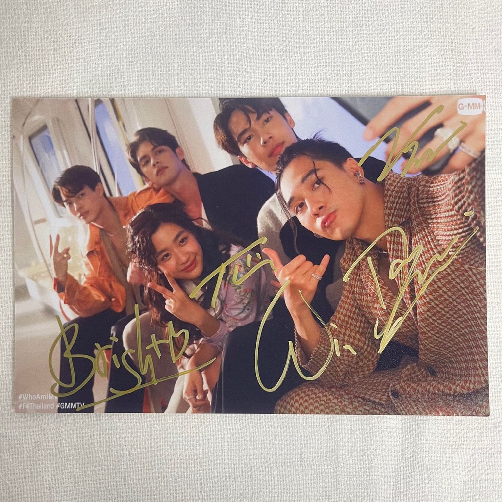 泰劇流星花園F4 bright win dew nani 親筆簽名宣傳照片非印刷| 蝦皮購物