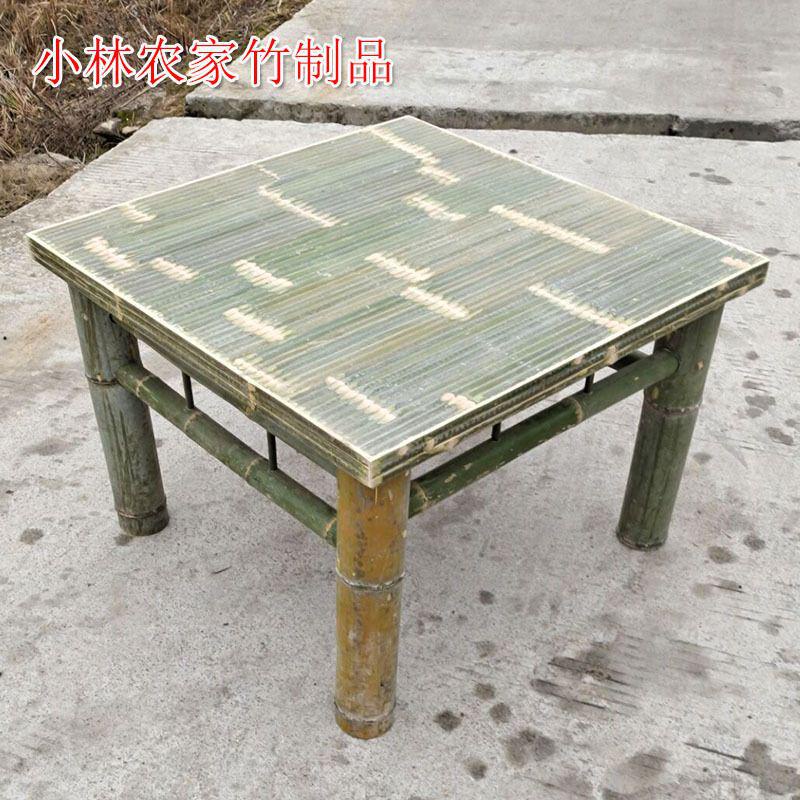LE HOME 竹桌子餐桌正方形餐廳火鍋店竹桌竹子方桌飯桌複古懷舊竹桌椅組閤 | 蝦皮購物