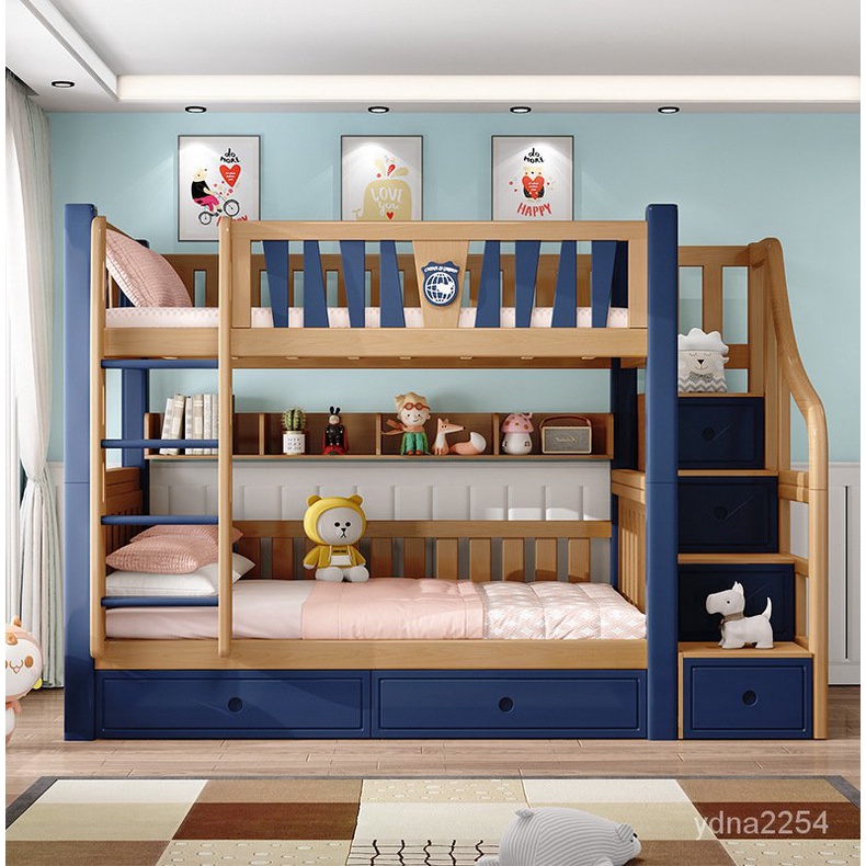 【雙層床鋪】山姆傢具#上下鋪 床 上下床 雙層實木兒童床 可拆分上下舖 高架床 雙人床架 雙層床 子母床 | 蝦皮購物