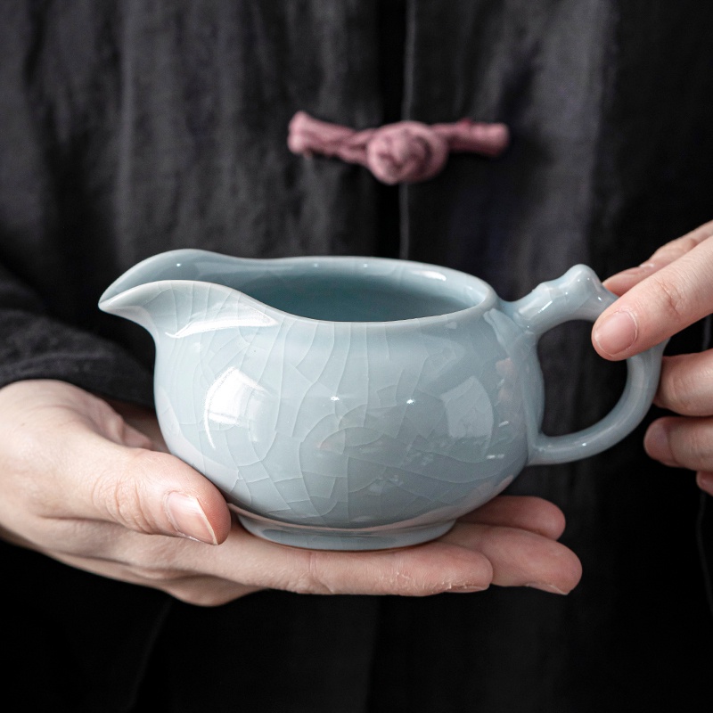 汝窯陶瓷公道杯 簡約大容量茶海 家用分茶器 茶桌配件 開片可養 手作工藝 | 蝦皮購物