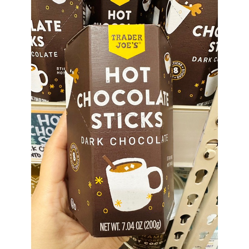 【小拓代購】Trader Joe's Hot Chocolate Sticks 黑巧克力 熱可可 熱可可棒 巧克力棒 蝦皮購物