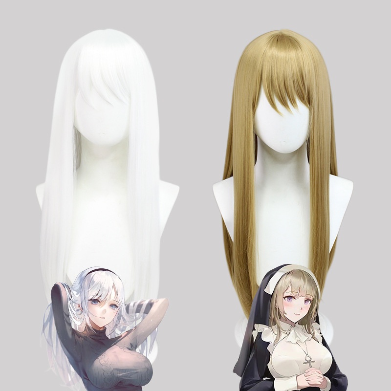 台灣出貨 加急免運 chowbie 修女cos假髮性感制服cosplay服修女假髮白色高溫絲 慶典 展會 企業活動 校園 | 蝦皮購物