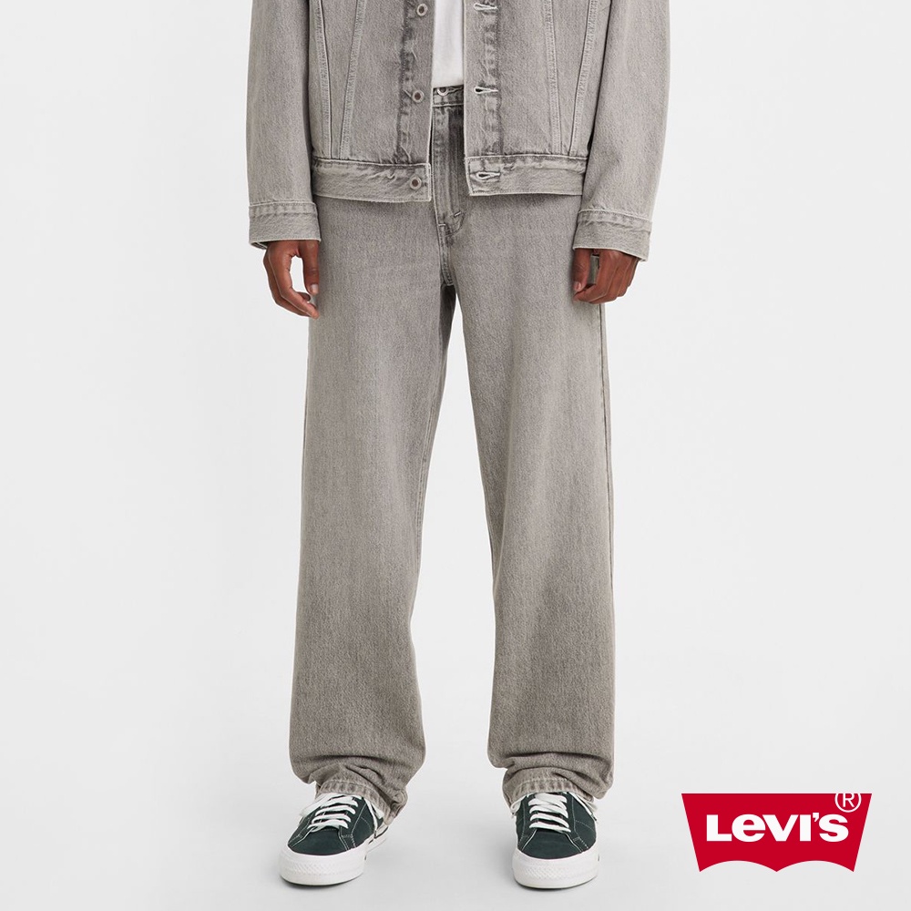 Levis Silver Tab銀標系列街頭寬直筒牛仔褲/ 精工灰岩石洗男款A3421