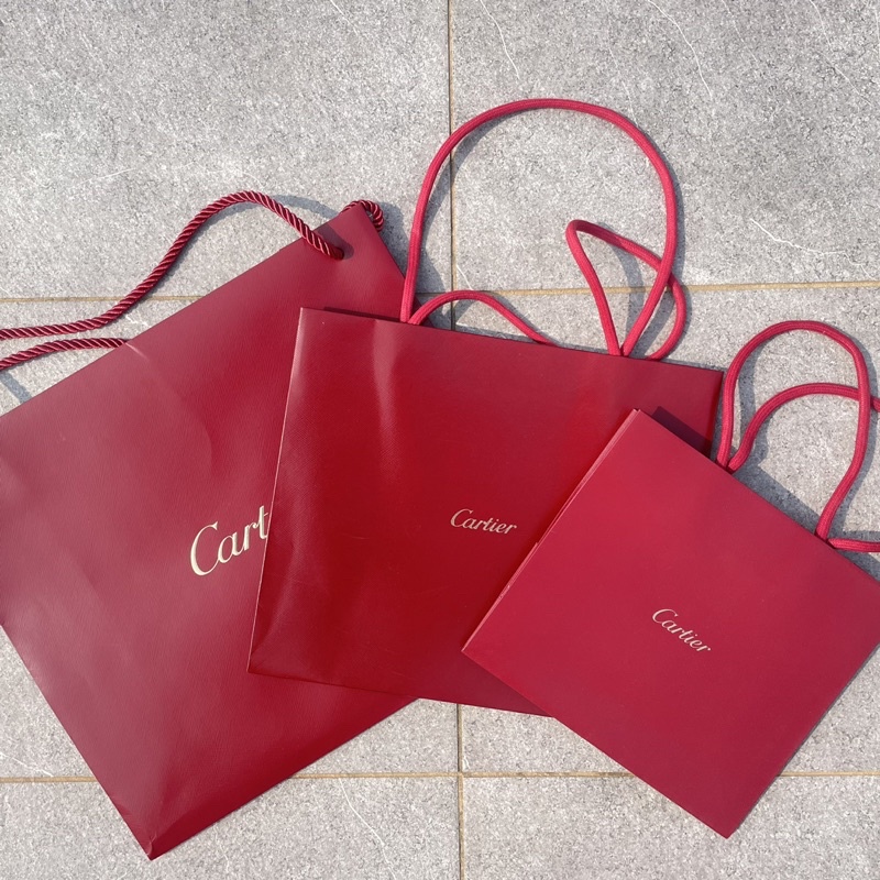 現貨】Cartier 卡地亞專櫃紙袋名牌紙袋精品紙袋紙袋禮品袋收納袋大中小