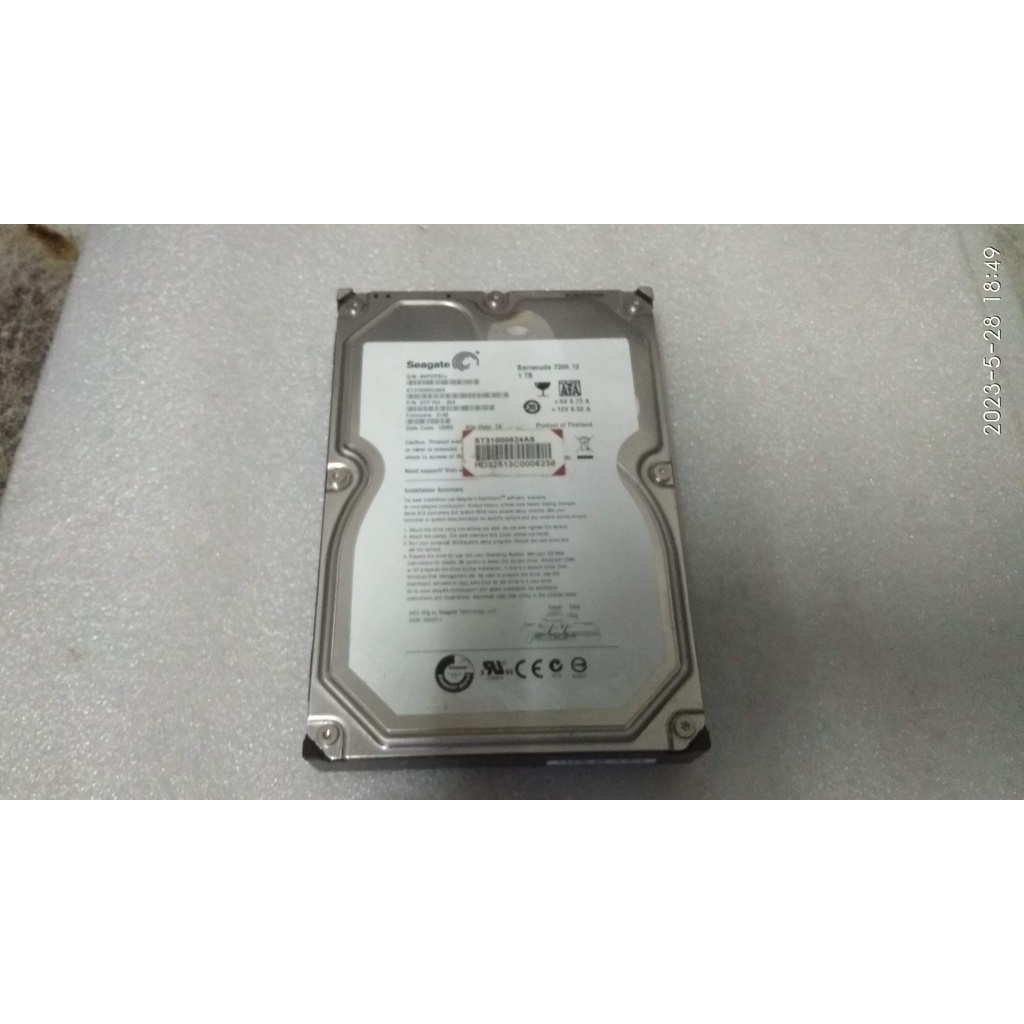 賣2手良品Seagate Barracuda 3.5吋 1TB SATA3硬碟 (ST31000524AS) | 蝦皮購物