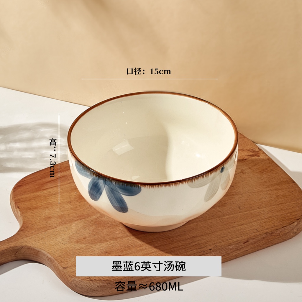 【台灣出貨】陶瓷 湯碗 大號 家用 高級感 大碗 湯面碗 8英寸 面條碗 泡面碗 日式 湯盆 陶瓷碗 日式湯碗 | 蝦皮購物
