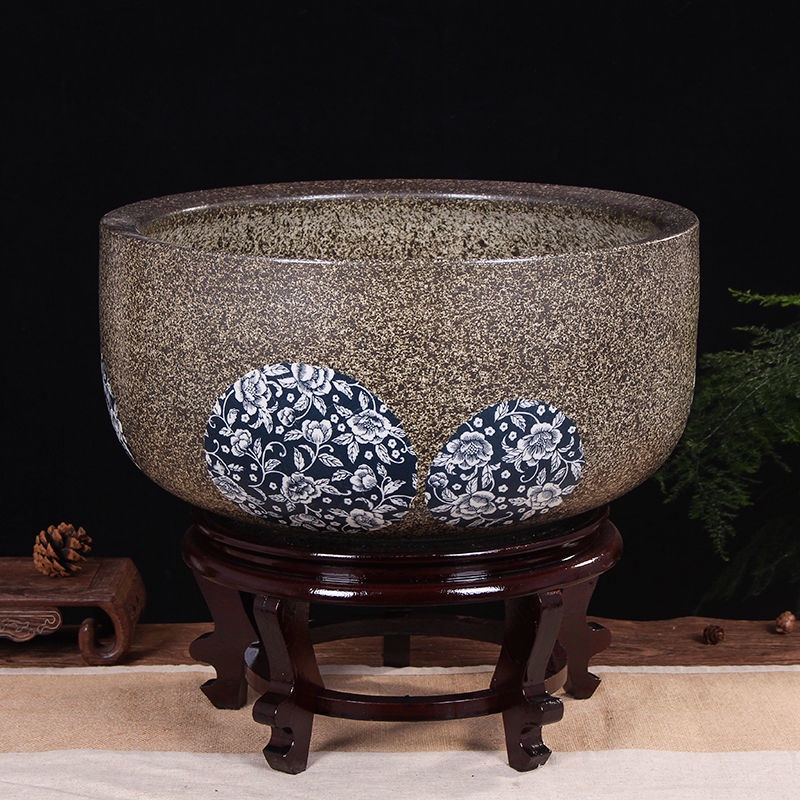 特大荷花缸 • 金魚缸 陶瓷魚缸大型水缸荷花睡蓮盆戶外金魚缸落地庭院大缸| 蝦皮購物