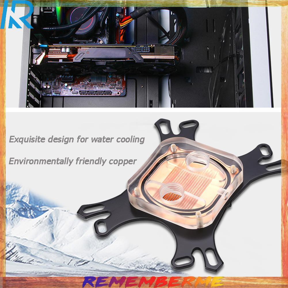 DIY必備 精工藝透明CPU水冷卻水冷散熱器水冷頭適用Intel和AMD | 蝦皮購物