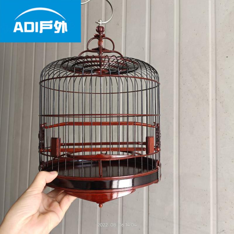 竹製鳥籠52枝竹製黑枝生漆金青白燕繡眼小黑白活底清遠籠高檔鳥籠精品