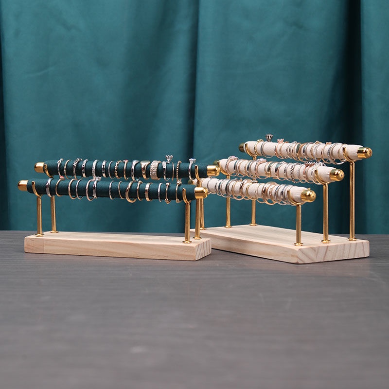 台灣發貨 高檔實木底座多層戒指收納架 戒指展示架 小飾品首飾收納展示架 手珠架 手排架 手環架 手鐲架 展示架 手鍊架 | 蝦皮購物