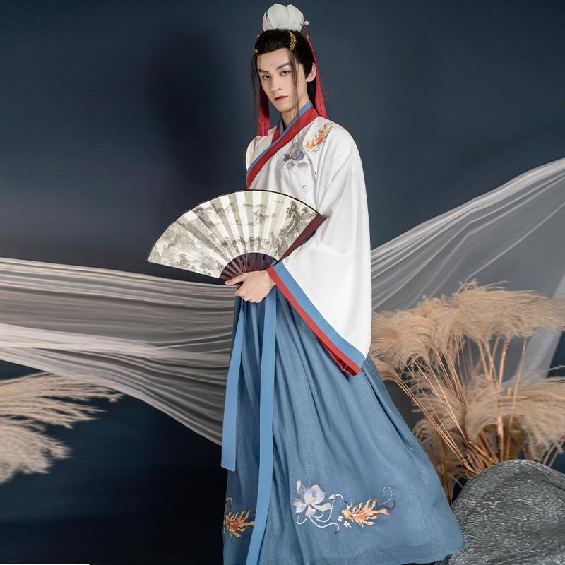 新品 中國風漢服 孤鯉原創漢服男正版原創中國風夏季古裝男士仙氣飄逸古風中國風男 | 蝦皮購物