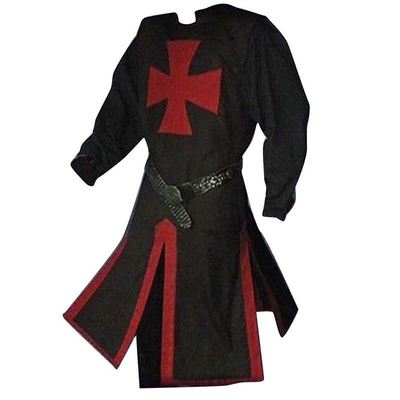 【Cosplay服飾】中世紀束腰外衣 文藝複興時期開叉拚接男士上衣 聖殿騎士團團服 F8FV | 蝦皮購物