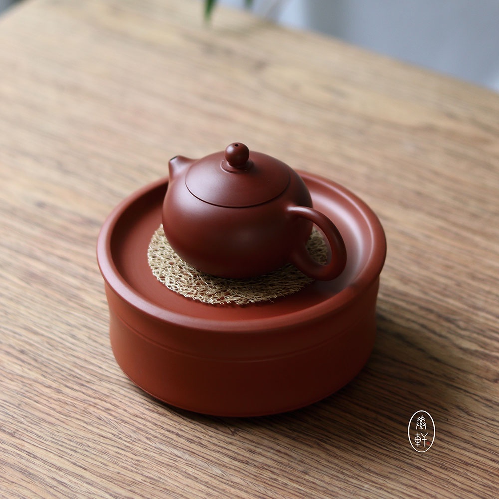 小號 5.5 寸 朱泥 功夫茶具 竹節 茶盤 陶瓷 紅泥 壺承 儲水式 壺托 茶船 紅泥茶具 竹節壺承 | 蝦皮購物