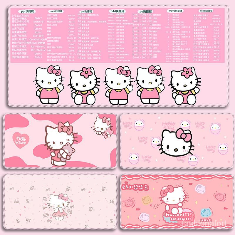 [70x30] Hello kitty 可愛凱蒂貓滑鼠墊加大 鼠標墊超大 辦公桌墊 電腦桌墊 鼠墊 防滑 防水桌墊 鎖邊 | 蝦皮購物