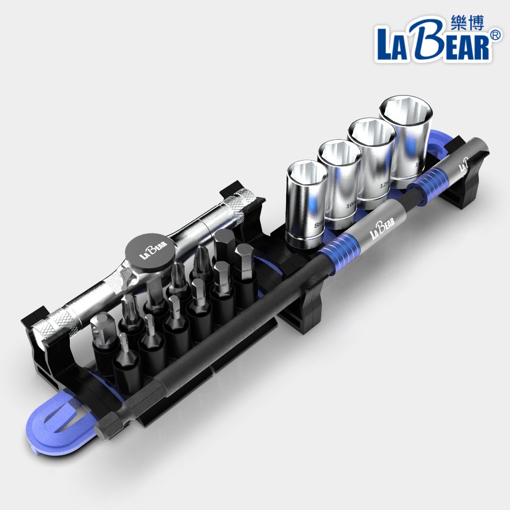 【LaBear】多功能 機車維修工具組 20pcs 三用棘輪扳手 快脫接桿 套筒起子組 腳踏車維修 萬用工具組 | 蝦皮購物