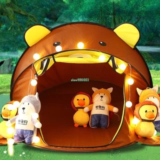 （桃園發貨）兒童帳篷便攜式可折疊老虎野餐帳篷戶外遊戲室內帳篷男孩女孩玩具