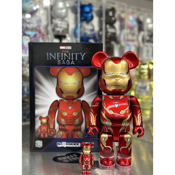 BE@RBRICK 庫柏力克熊bearbrick IRON MAN 鋼鐵人MK50 400%+100% 1000