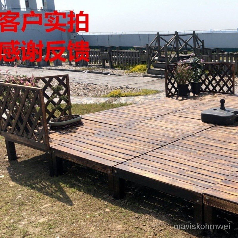 【現貨】防腐木地闆露天庭院子露臺室外木闆實木地闆陽臺防腐木休閒平臺廠 KJEY | 蝦皮購物