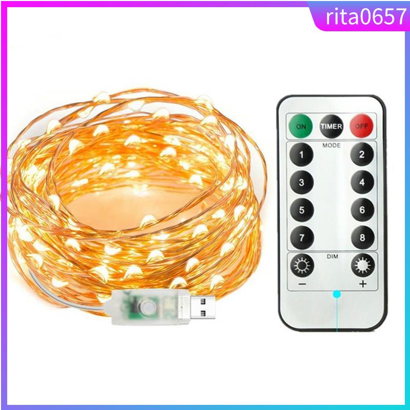 5/10M 8 Modes Remote Control Twinkle Lights / USB USB Fairy | 蝦皮購物