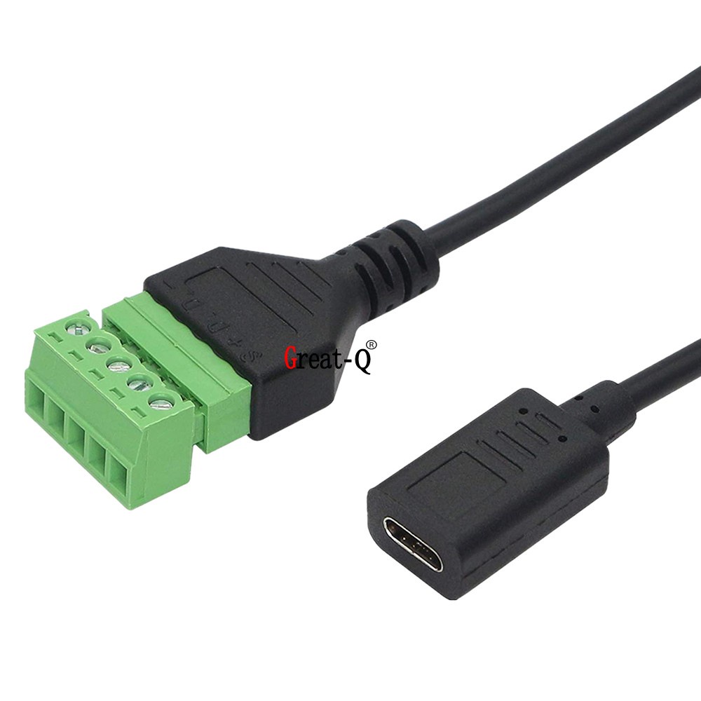 優選熱銷 免焊錫USB連接器 USB2.0版本 USB3.1 type-c母 綠色免焊端子連接線 | 蝦皮購物