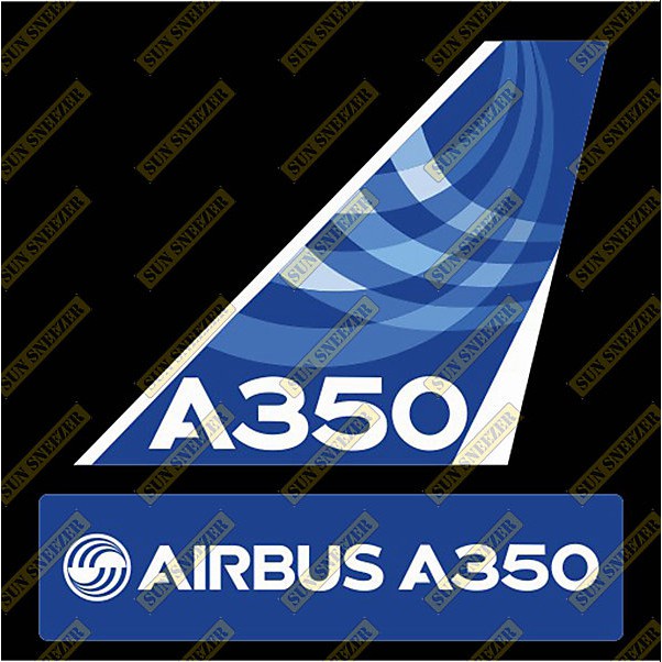 AIRBUS 空中巴士 A350 Logo 出廠塗裝 垂直尾翼 防水貼紙 尺寸 85x 63mm | 蝦皮購物