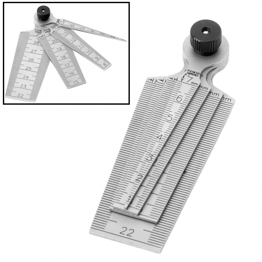 0-29mm Steel-Metric Taper Gauge Aperture Scale Wedge Feeler | 蝦皮購物