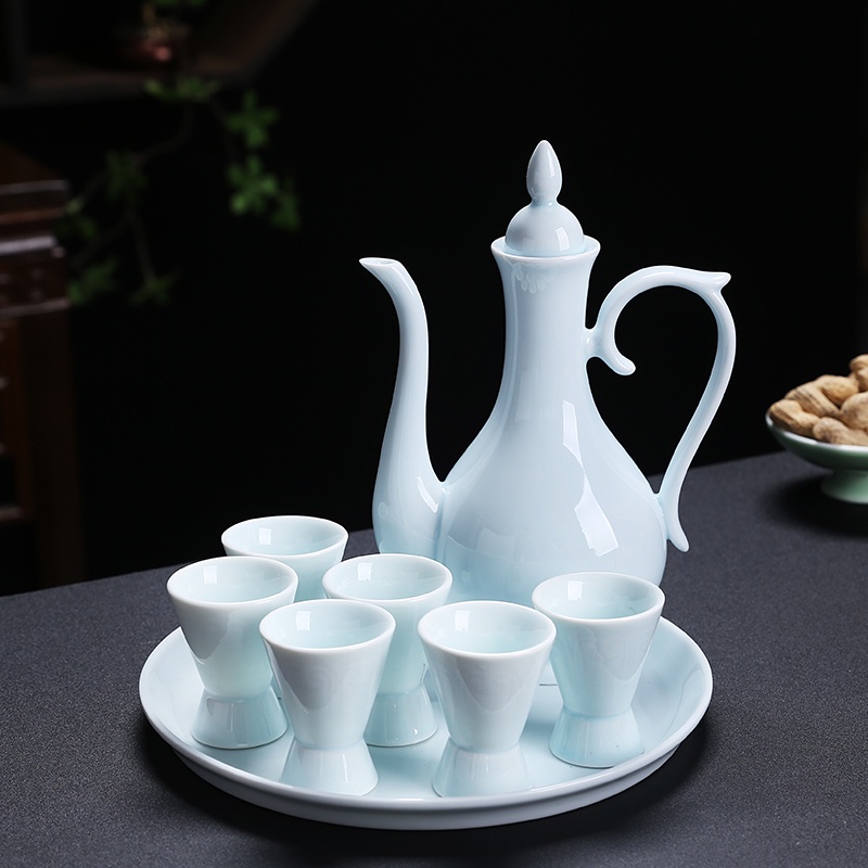 仿古陶瓷酒具套裝 中式復古白酒分酒器 小酒盅酒杯古風酒壺 家用酒器 | 蝦皮購物