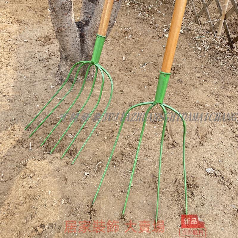 滿260元出貨 挖樹鏟 洛陽鏟 鐵鍬 鏟子 農用鋼鍬 鋼質叉加粗實心大鋼叉圓齒草叉子三股叉四齒叉草用五齒鐵叉草坪叉 | 蝦皮購物