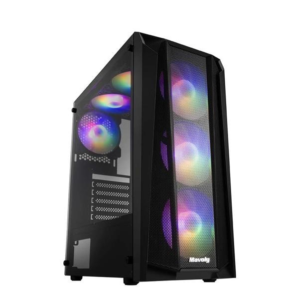 Mavoly 松聖 免運 荔枝 CR19 黑 黑化機殼 ARGB 定光風扇 機箱 電腦機殼 SSD HDD | 蝦皮購物