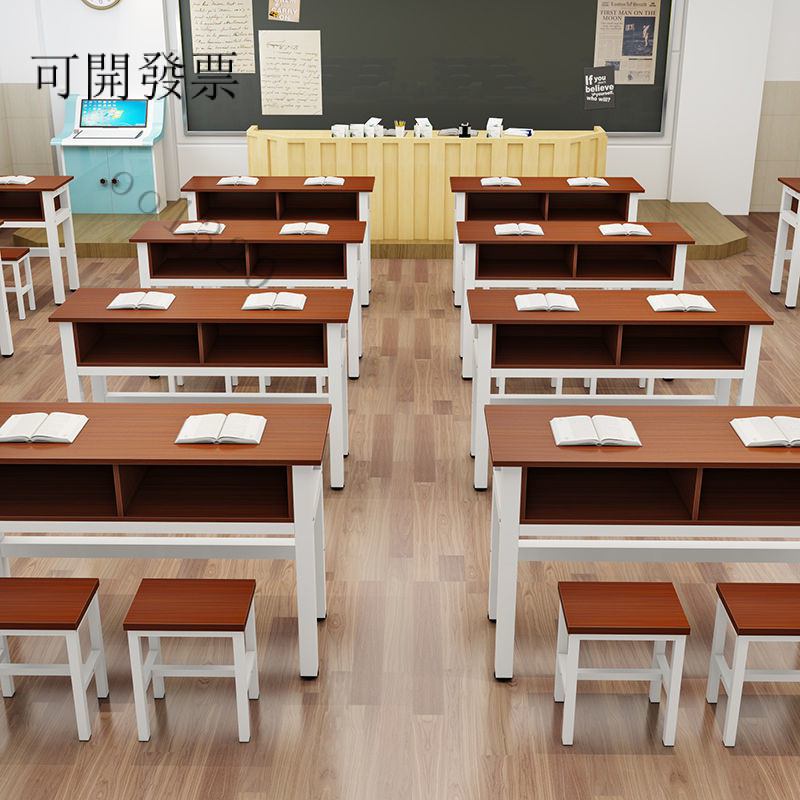 免運 可開發票 學生課桌 雙層帶抽屜課桌椅 單人雙人位培訓課桌 定製書法桌 凳子椅子 | 蝦皮購物