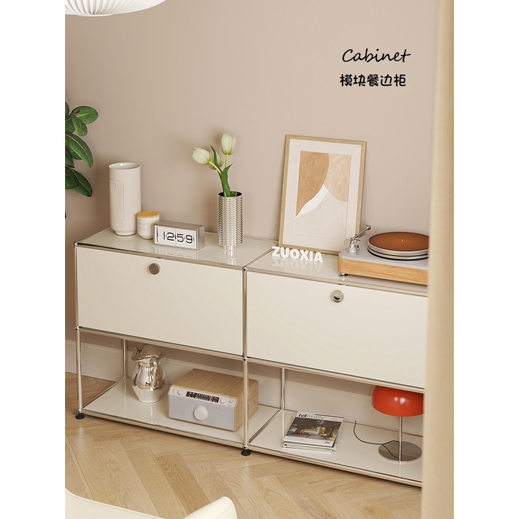 【現貨】左下中古不銹鋼餐邊柜ins風現代簡約客廳電視柜收納落地斗柜usm柜台灣發貨 | 蝦皮購物