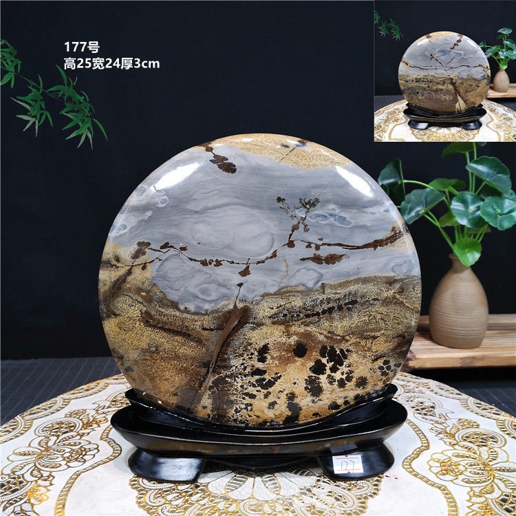 現貨/特價促銷廣西草花石奇石擺件國畫石畫面觀賞鎮宅天然原石開運石
