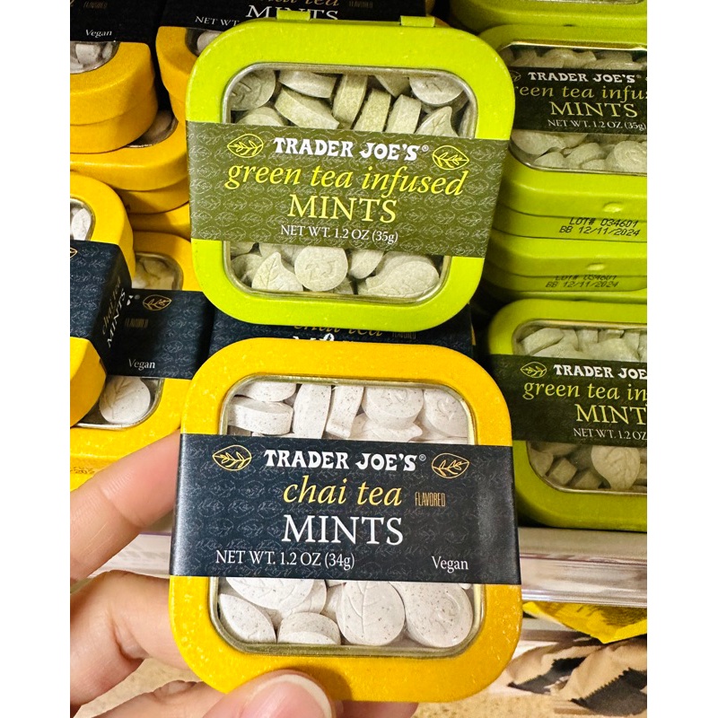 【小拓代購】Trader Joe’s Green Tea mints 綠茶薄荷糖 薄荷糖 綠茶糖 抹茶口味 印度薄荷奶茶 蝦皮購物