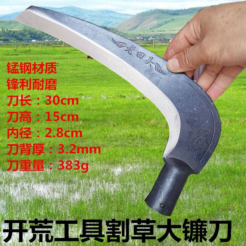 🔥台灣 現 農具#農用大角度站立式釤鐮刀開荒除草鐮刀頭錳鋼鐮刀割草特快耐磨 | 蝦皮購物