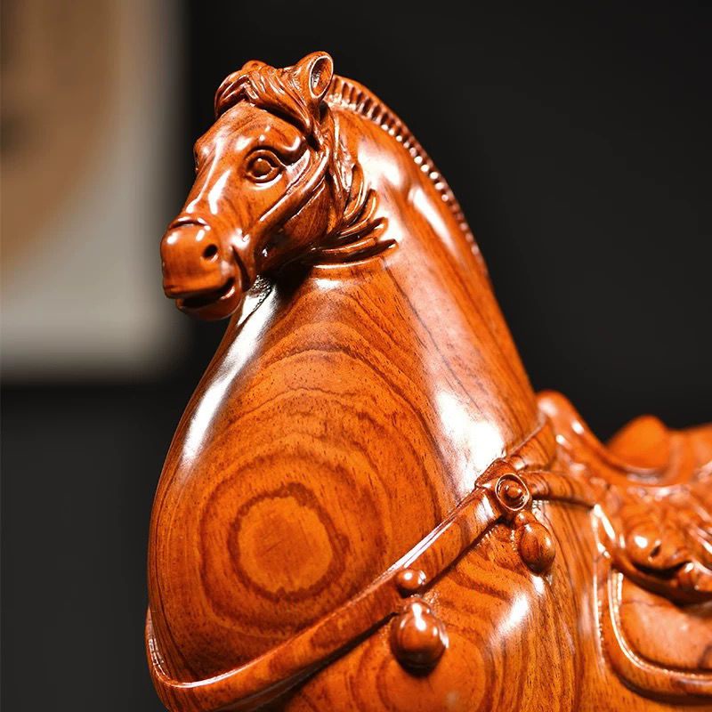 黑檀木鵰馬唐馬擺件馬到成功木鵰刻實木木鵰木鵰鵰刻木鵰馬工藝品傢居