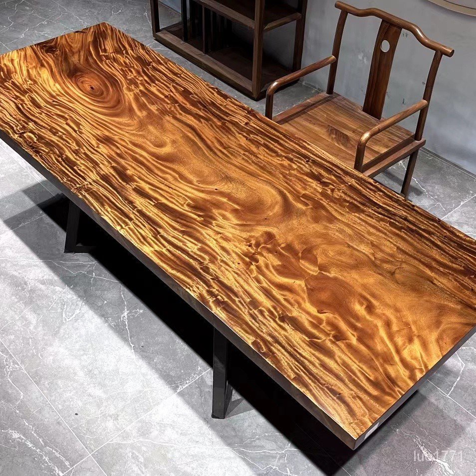 免運【代客安裝】限時特賣 精品闪光纹茶桌 全方231×85×6茶桌 南美胡桃木茶桌 实木大板茶几 茶台 茶桌 辦公茶桌 | 蝦皮購物