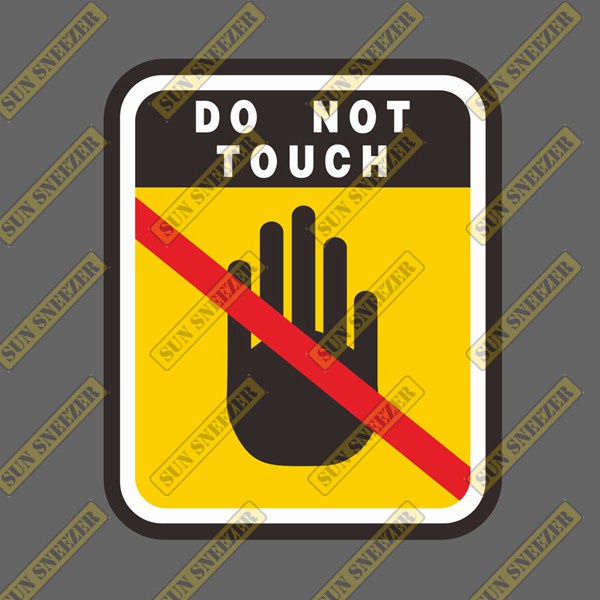 DO NOT TOUCH 請勿觸碰 禁止標語 3M貼紙 80x66mm | 蝦皮購物