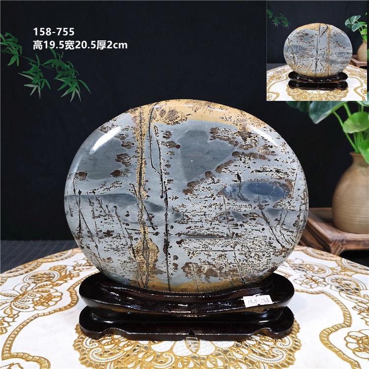 現貨/特價促銷廣西草花石奇石擺件國畫石畫面觀賞鎮宅天然原石開運石