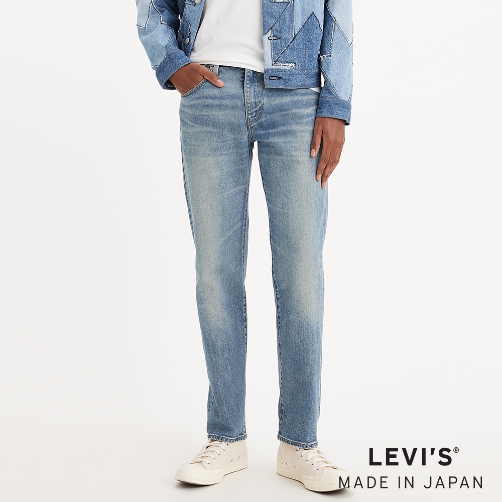 Levis MADE IN JAPAN 男款502舒適錐形牛仔褲/ 彈性/ 淺藍色A5881-0004