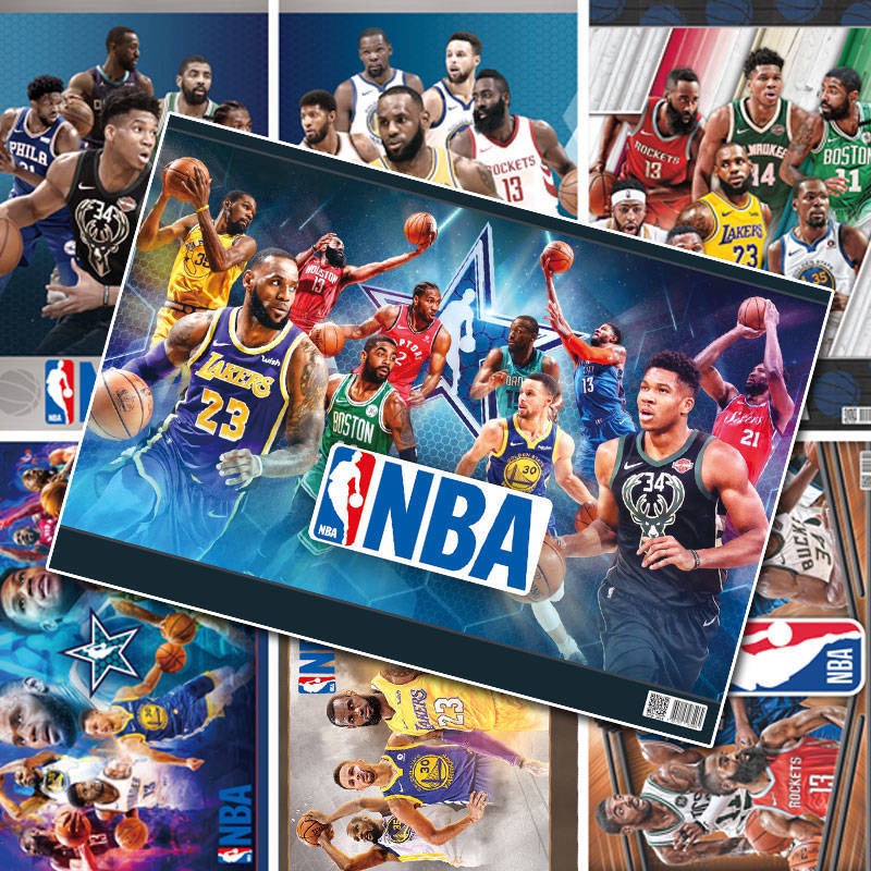 ⚽NBA全明星海報 籃球球星海報 高清壁紙墻紙 Kobe Curry James Iverson Irving 超多球星 | 蝦皮購物