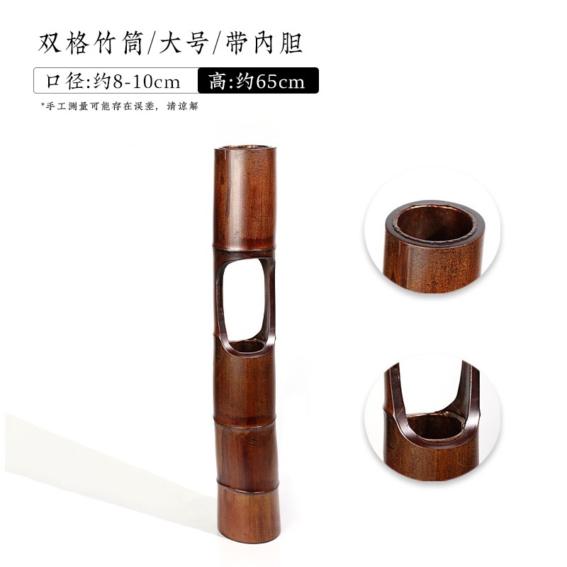 竹筒竹根竹制品花瓶花器中華花藝中式劍山插花器皿復古禪意花藝道| 蝦皮購物