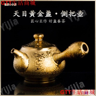 中国茶器　建盞•七彩孔雀羽窯変(鎏金)