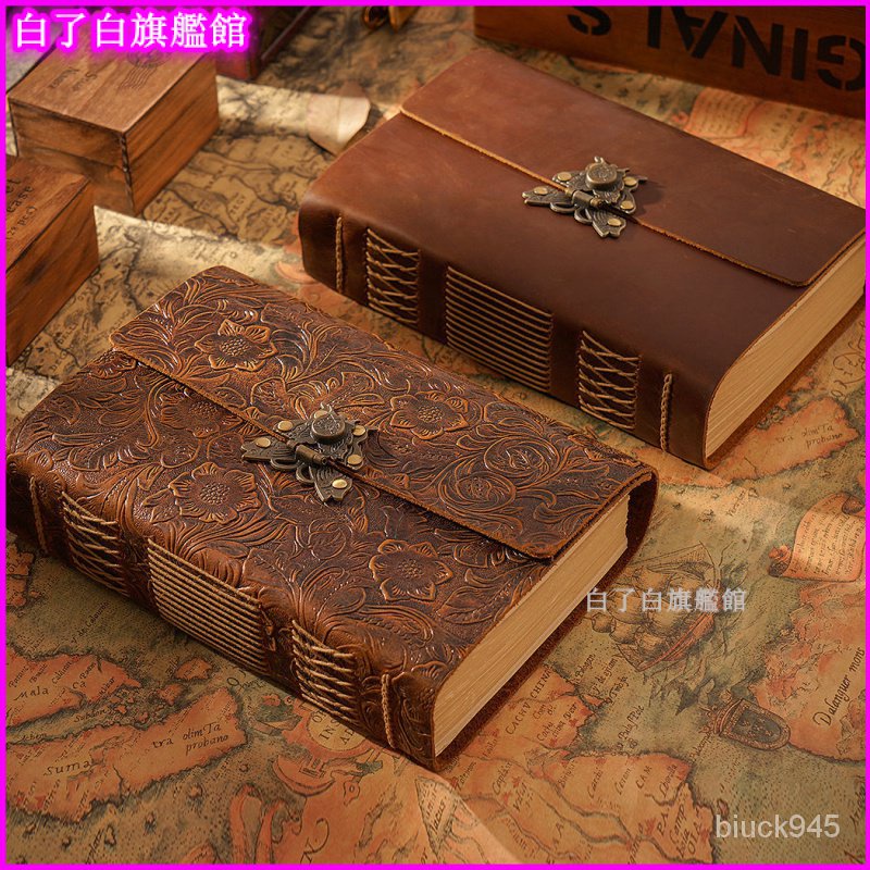 複古手工牛皮本素描本加厚真皮筆記本手賬本日記本空白頁繪畵本子 質感筆記本 加厚筆記本 手帳本 筆記本 記事本 隨身筆記本 蝦皮購物